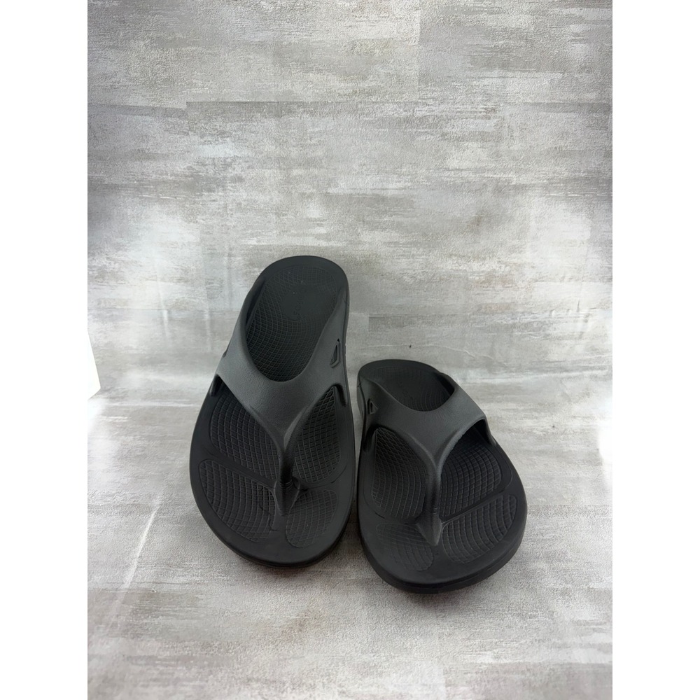 OOFOS OOriginal Black Recovery Sandal Mens 8 Womens 10 EU 41 Thong Flip Flop